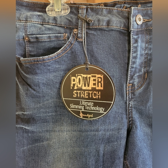 Soundgirl Power Stretch Slimmimg size 13 dark denim ankle length - Picture 3 of 6